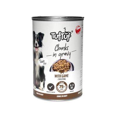 TUF TUF Chunks in gravy with game - natvoer voor honden - 415g