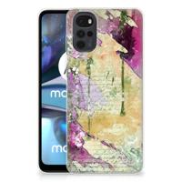 Smartphone hoesje Motorola Moto G22 Letter Painting - thumbnail