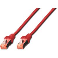 Digitus DK-1644-005/R RJ45 Netwerkkabel, patchkabel CAT 6 S/FTP 0.50 m Rood Halogeenvrij, Verdraaide paren, Snagless, Vlambestendig 1 stuk(s) - thumbnail