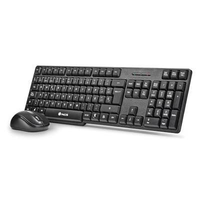 Toetsenbord en muis NGS EUPHORIA KIT Zwart Qwerty Spaans Wireless