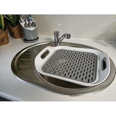 Excellent Houseware Gootsteenmat met handgrepen 38x30cm