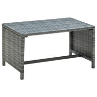 vidaXL Salontafel 70x40x38 cm poly rattan antraciet - thumbnail
