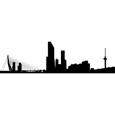 Skyline Rotterdam - Muursticker Skyline Rotterdam - Muursticker