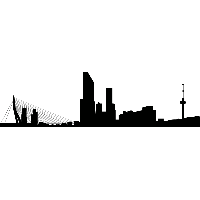Skyline Rotterdam - Muursticker - thumbnail