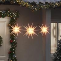 VidaXL Kerstlampen met led's 3 st inklapbaar wit - thumbnail