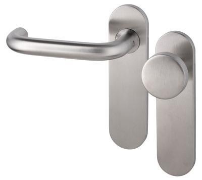 Chase PL kruk DIN L vaste knop blind RVS mat KS Chase PL kruk DIN L vaste knop blind RVS mat KS