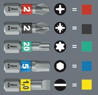 Wera Bit-Check 7 Diamond 1 05057416001 Bitset 7-delig Kruiskop Pozidriv, Kruiskop Phillips, Plat Bitset - thumbnail