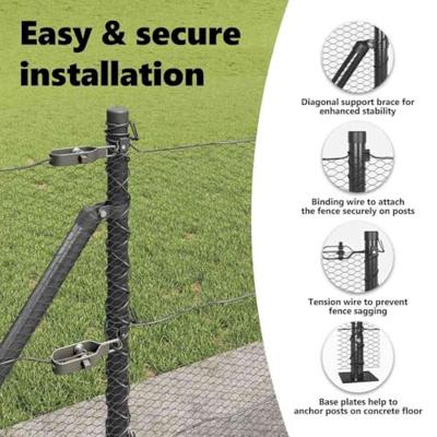 VidaXL Afrasteringspaal grijs 25 x 0,6 m (13 mm gaas) staal en pvc