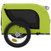 Hondenfietstrailer oxford stof en ijzer groen en zwart - thumbnail