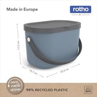 Rotho albula bio afvalbakje 3.2l blauw - thumbnail