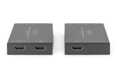 Digitus DS-55506 HDMI / RJ45 Adapter [1x HDMI-bus - 2x HDMI-bus] Zwart 4K UHD