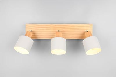 Trio 3-lichts plafondlampShanti met houtlook - 862700376
