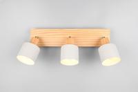 Trio 3-lichts plafondlampShanti met houtlook - 862700376 - thumbnail