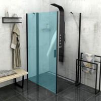 Zijwand Sapho Zoom Line Black 80x200 cm 6 mm Helder Glas tbv nisdeur Zoom Line Black Mat Zwart - thumbnail