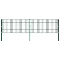 Schuttingpaneel met palen 3,4x0,8 m ijzer groen - thumbnail