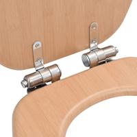 VidaXL Toiletbril met soft-close deksel bamboe mdf - thumbnail