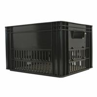 Kunststof Fietskrat 40 Liter voor Voordrager - Zwart - thumbnail