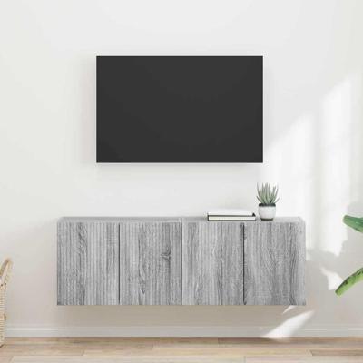 TV-wandkast 2 pcs Grijs Sonoma 59,5 x 31 x 40 cm Bewerkt hout TV-wandkast 2 pcs Grijs Sonoma 59,5 x 31 x 40 cm Bewerkt hout