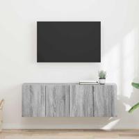 TV-wandkast 2 pcs Grijs Sonoma 59,5 x 31 x 40 cm Bewerkt hout - thumbnail