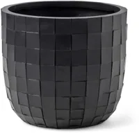 Pot bol blocks d9h8cm zwart - thumbnail