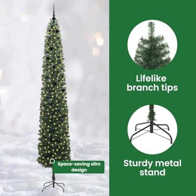 VidaXL Kunstkerstboom groen 300 cm pvc en staal en kunststof