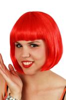 Toppers eco bobline pruik rood - thumbnail