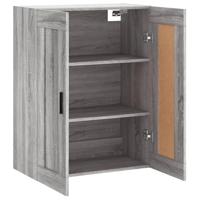 Wandkast 69,5x34x90 cm bewerkt hout grijs sonoma eikenkleurig - thumbnail