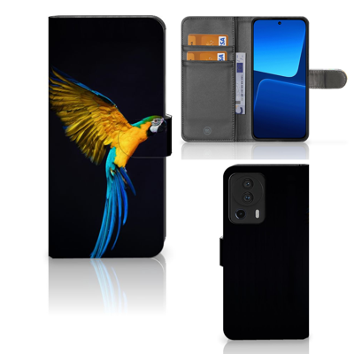 Xiaomi 13 Lite | Telefoonhoesje | Met pasjeshouder | Papegaai Xiaomi 13 Lite | Telefoonhoesje | Met pasjeshouder | Papegaai