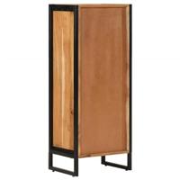 Badkamerkast 40x30x100 cm massief acaciahout en ijzer - thumbnail