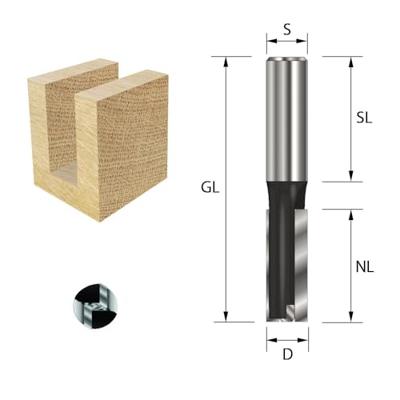 ENT Groeffrees HM 22x20x60mm met HM grondmes, Kolf 12mm - 7911154 ENT Groeffrees HM 22x20x60mm met HM grondmes, Kolf 12mm - 7911154