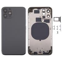 Back Housing Cover met SIM Card Tray & Side keys & Camera Lens voor iPhone 11 Pro(Grijs) - thumbnail