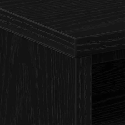 Nachtkastje 40x30x40 cm spaanplaat zwart eikenkleurig