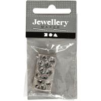 Creativ Company Magnetische sluiting, afm 7x29 mm, gatgrootte 3x10 mm, antiek zilver, 1 stuk - thumbnail