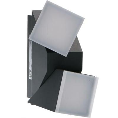 2 pack LED's Light 2-lichts LED Design Buitenlamp - Model Terni - Draaibaar - Warm wit - Antraciet
