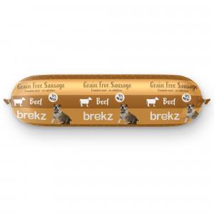 Brekz graanvrije worst rund en kip voor de hond (600 g) 2 stuks