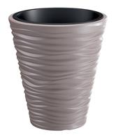 Ronde Bloempot - Zand - 29,5 cm - Mocca - - thumbnail