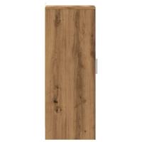 Schoenenkast 32x35x92 cm bewerkt hout artisanaal eikenkleur - thumbnail