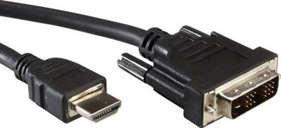 VALUE Monitorkabel DVI (18+1) / HDMI M/M, zwart, 1 m