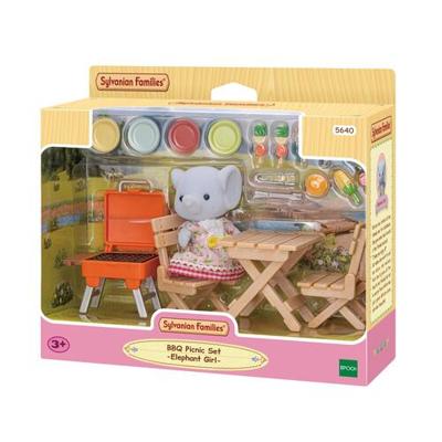 Accessoires voor poppenhuis Sylvanian Families The Elephant Girl and Her Picnic Set