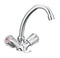 SCHÜTTE wastafelmengkraan tweeknops savino chroomkleurig - thumbnail