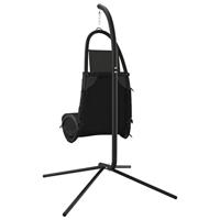 Schommelstoel met kussen Oxford-stof en staal donkergrijs - thumbnail