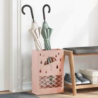 VidaXL Paraplu standaard roze 28 x 12 x 41 cm staal - thumbnail