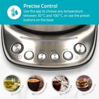 Nedis SmartLife Waterkoker | Wi-Fi | 1.7 l | Roestvrij Staal | 70,80,90,100 °C | Temperatuurindicator | 360 graden draaibaar | Verborgen - thumbnail