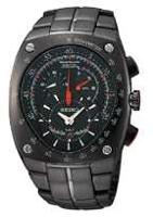 Seiko horlogeband SNL029J1 / 7L22 0AD0 Staal Zwart 15mm - thumbnail