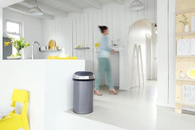 Brabantia touch bin afvalemmer 60 liter platinum / fingerprint proof