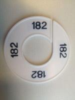 Maatring 9cm wit/zwart 182 - thumbnail