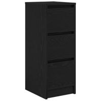 Dressoir 29,5x34x76 cm spaanplaat zwart eikenkleurig - thumbnail