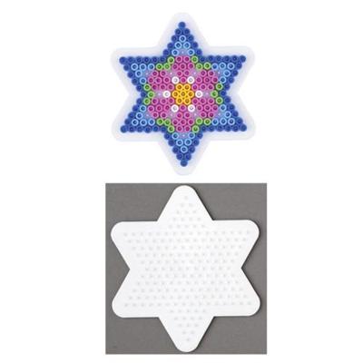 Hama strijkkralen grondplaat ster klein wit