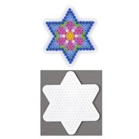 Hama strijkkralen grondplaat ster klein wit - thumbnail