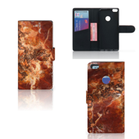 Huawei P8 Lite 2017 Bookcase Marmer Bruin - thumbnail